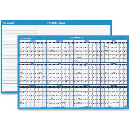 AT-A-GLANCE 36 x 24 in. Erasable Yearly Wall Planner, Horizontal AAGPM20028